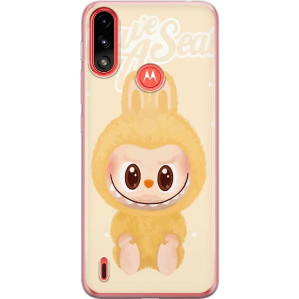 Motorola Moto E7 Power Gennemsigtig cover Pop mart labubu