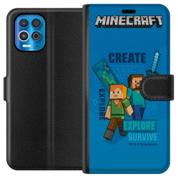 Motorola Edge S Lompakkokotelo Minecraft Luolastot