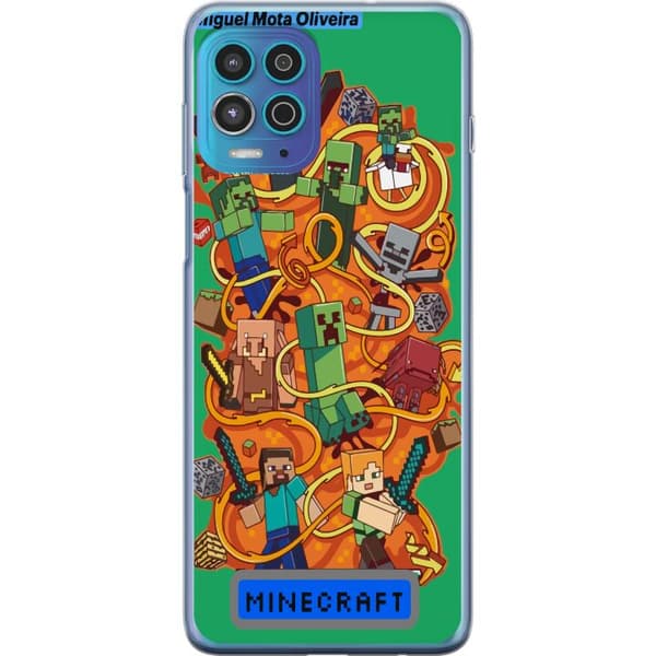Motorola Moto G100 Genomskinligt Skal Minecraft