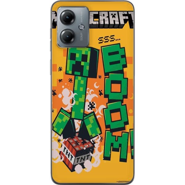 Motorola Moto G14 Läpinäkyvä kuori Minecraft Boom