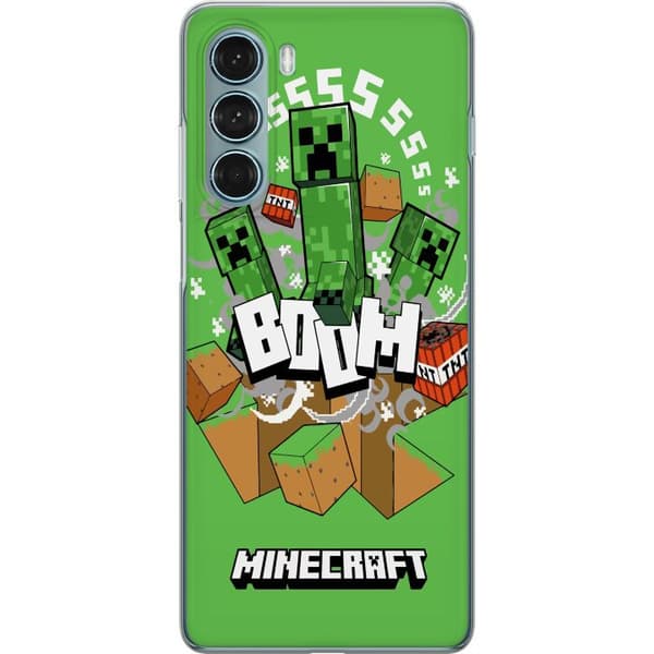 Motorola Moto G200 5G Läpinäkyvä kuori Minecraft Boom