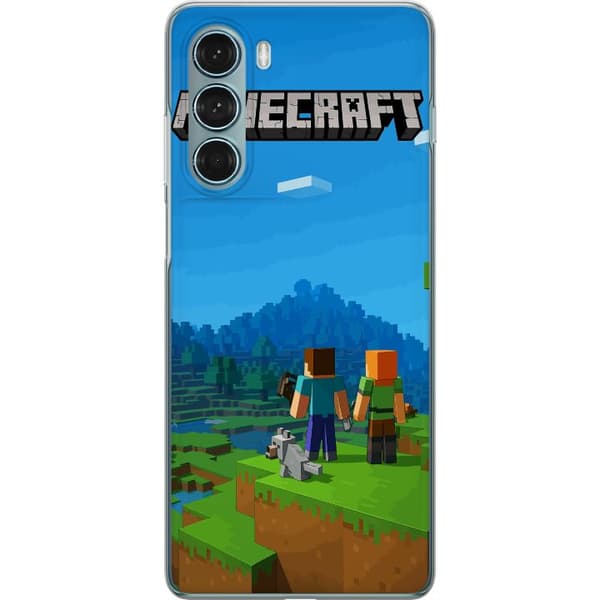 Motorola Moto G200 5G Genomskinligt Skal Minecraft Key Art