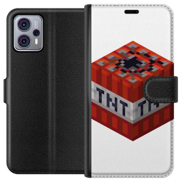 Motorola Moto G23 Plånboksfodral Minecraft TNT