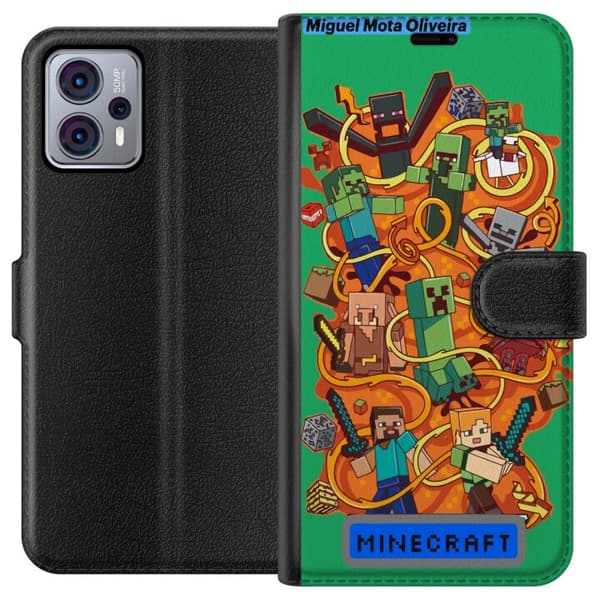 Motorola Moto G23 Plånboksfodral Minecraft