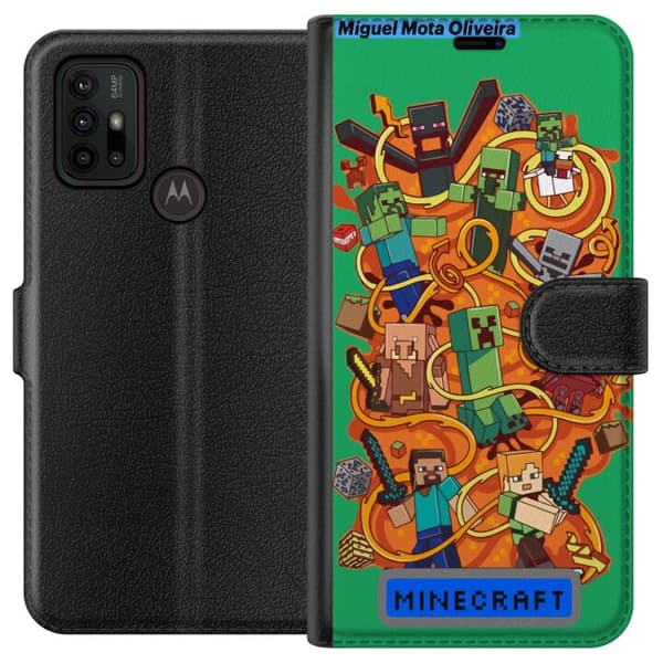Motorola Moto G30 Tegnebogsetui Minecraft