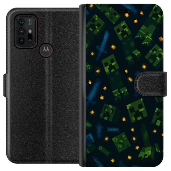 Motorola Moto G30 Tegnebogsetui Minecraft Dungeons Mob