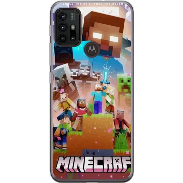 Motorola Moto G30 Gennemsigtig cover Minecraft
