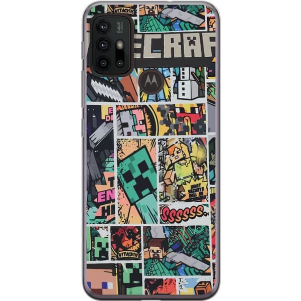 Motorola Moto G30 Gennemsigtig cover Minecraft Kunst