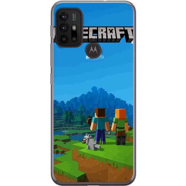 Motorola Moto G30 Gennemsigtig cover Minecraft Key Art