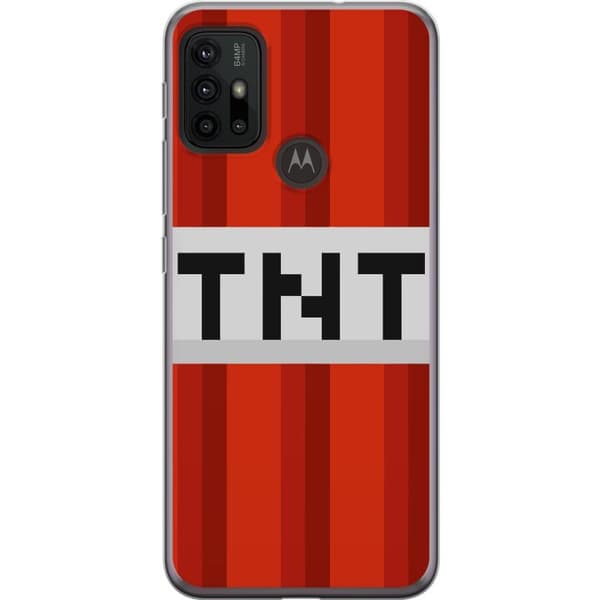 Motorola Moto G30 Gennemsigtig cover Minecraft TNT