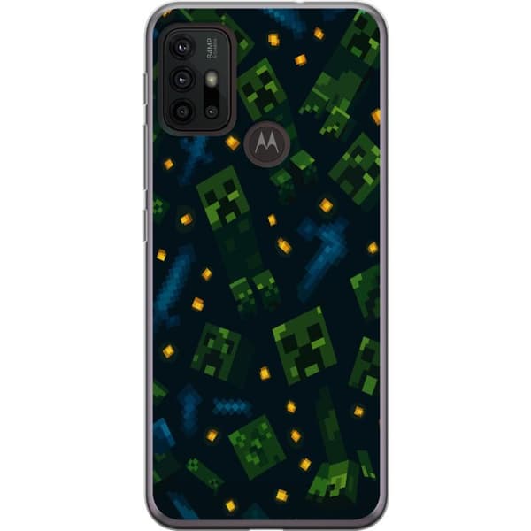 Motorola Moto G30 Gennemsigtig cover Minecraft Dungeons Mob