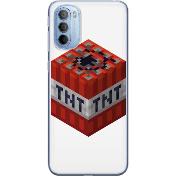 Motorola Moto G31 Gjennomsiktig deksel Minecraft TNT