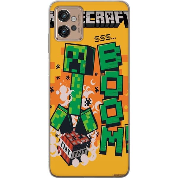 Motorola Moto G32 Genomskinligt Skal Minecraft Boom