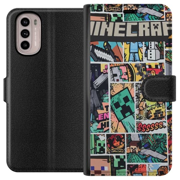 Motorola Moto G41 Plånboksfodral Minecraft Art
