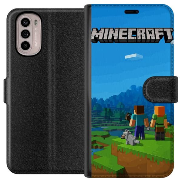 Motorola Moto G41 Plånboksfodral Minecraft Key Art