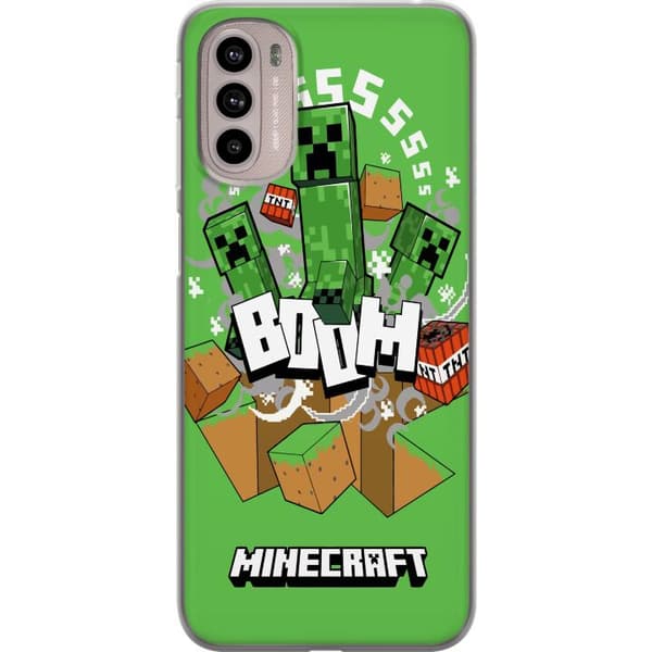 Motorola Moto G41 Gennemsigtig cover Minecraft Boom