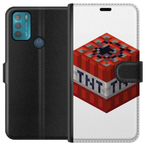 Motorola Moto G50 Tegnebogsetui Minecraft TNT