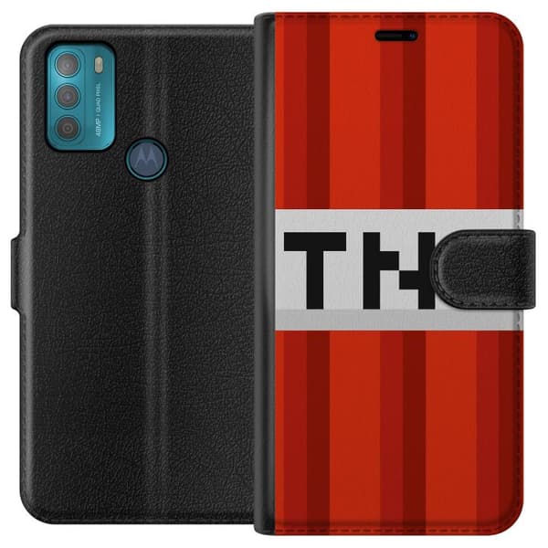 Motorola Moto G50 Plånboksfodral Minecraft TNT