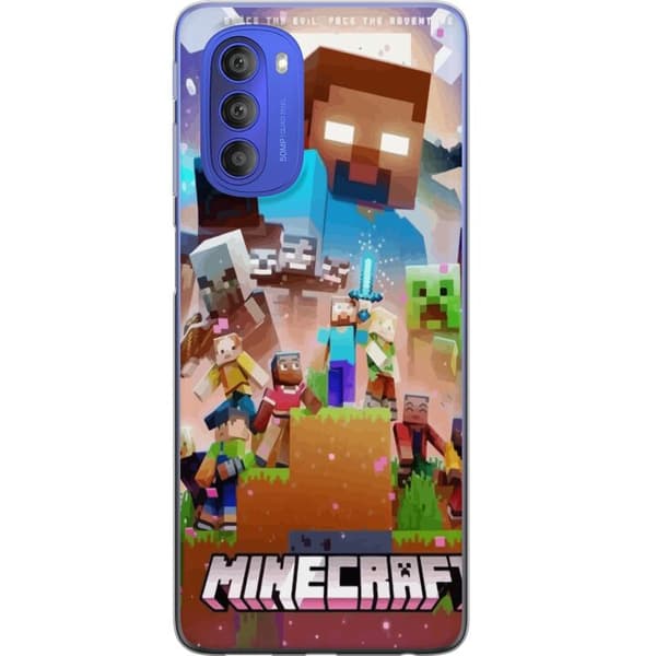 Motorola Moto G51 5G Gennemsigtig cover Minecraft