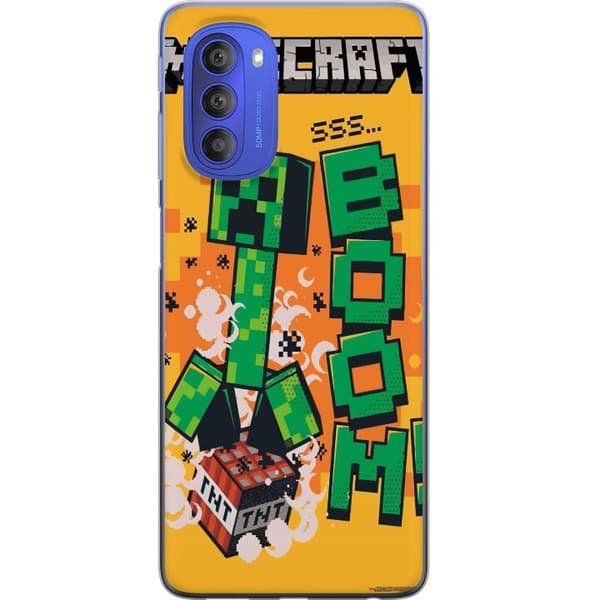Motorola Moto G51 5G Gjennomsiktig deksel Minecraft Boom