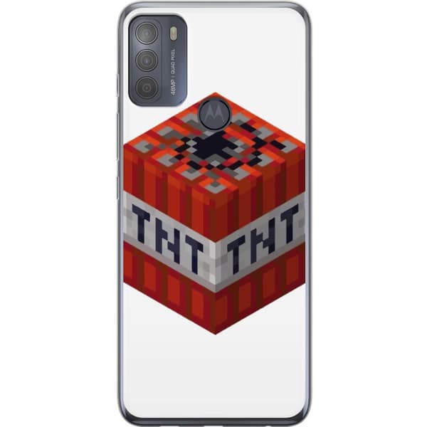 Motorola Moto G50 Läpinäkyvä kuori Minecraft TNT