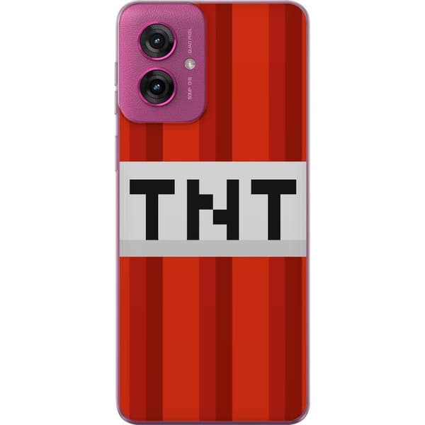 Motorola Moto G55 Gennemsigtig cover Minecraft TNT