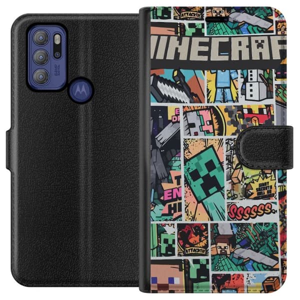 Motorola Moto G60S Plånboksfodral Minecraft Art