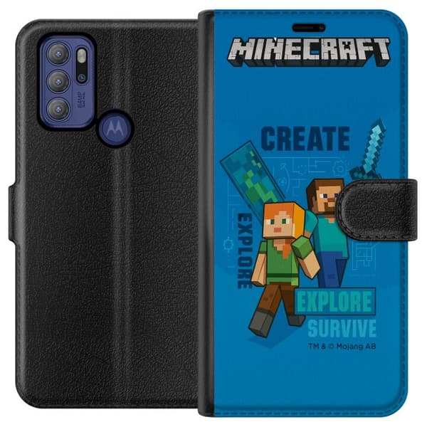 Motorola Moto G60S Plånboksfodral Minecraft Caves