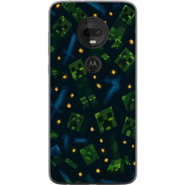 Motorola Moto G7 Gennemsigtig cover Minecraft Dungeons Mob