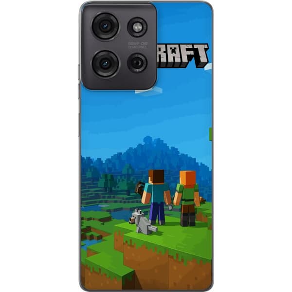 Motorola Moto G75 Gjennomsiktig deksel Minecraft Key Art