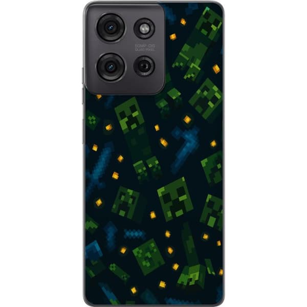 Motorola Moto G75 Gennemsigtig cover Minecraft Dungeons Mob