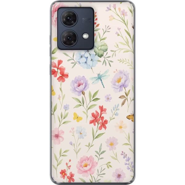 Motorola Moto G84 Läpinäkyvä kuori Kukat