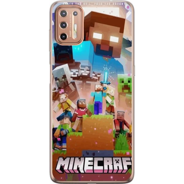 Motorola Moto G9 Plus Genomskinligt Skal Minecraft