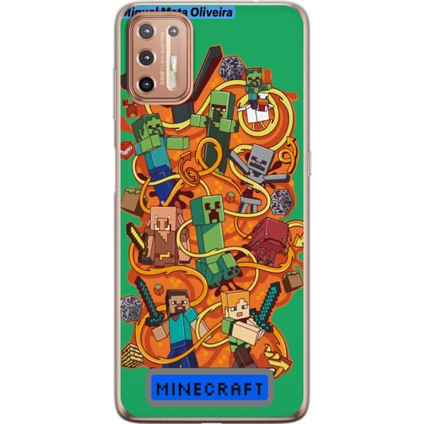 Motorola Moto G9 Plus Genomskinligt Skal Minecraft