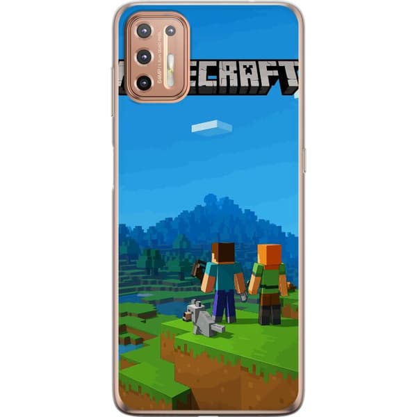 Motorola Moto G9 Plus Läpinäkyvä kuori Minecraft Key Art