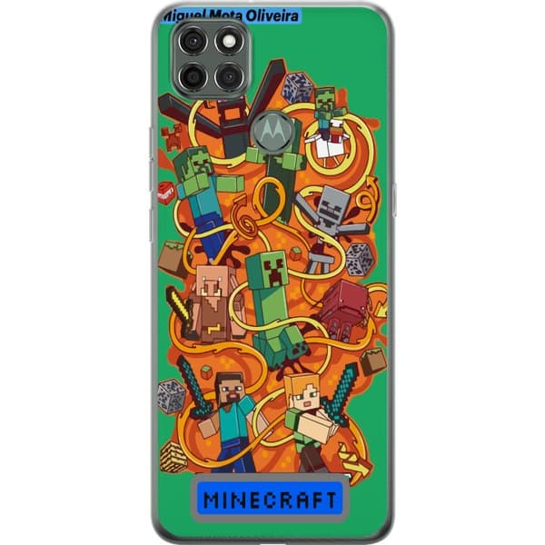 Motorola Moto G9 Power Gennemsigtig cover Minecraft