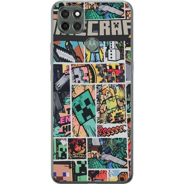 Motorola Moto G9 Power Läpinäkyvä kuori Minecraft Taide