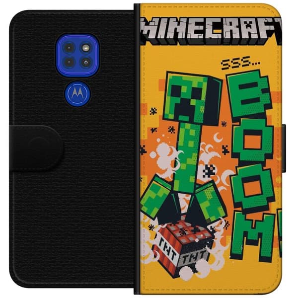 Motorola Moto G9 Play Lompakkokotelo Minecraft Boom