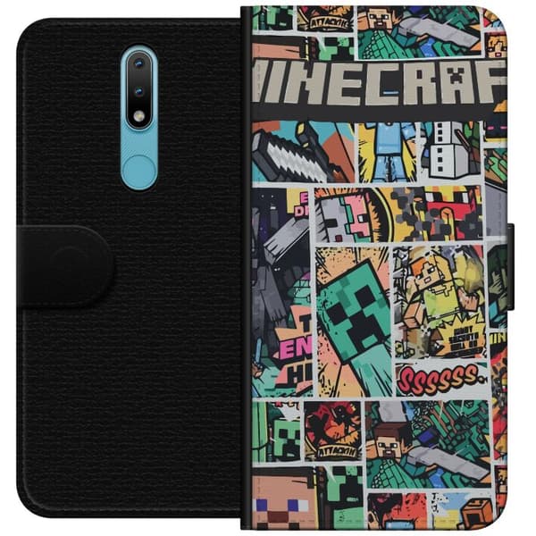 Nokia 2.4 Tegnebogsetui Minecraft Kunst