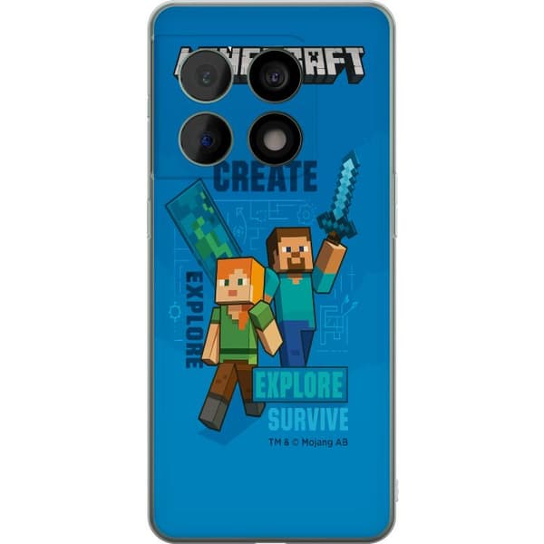 OnePlus 10 Pro Läpinäkyvä kuori Minecraft Luolastot