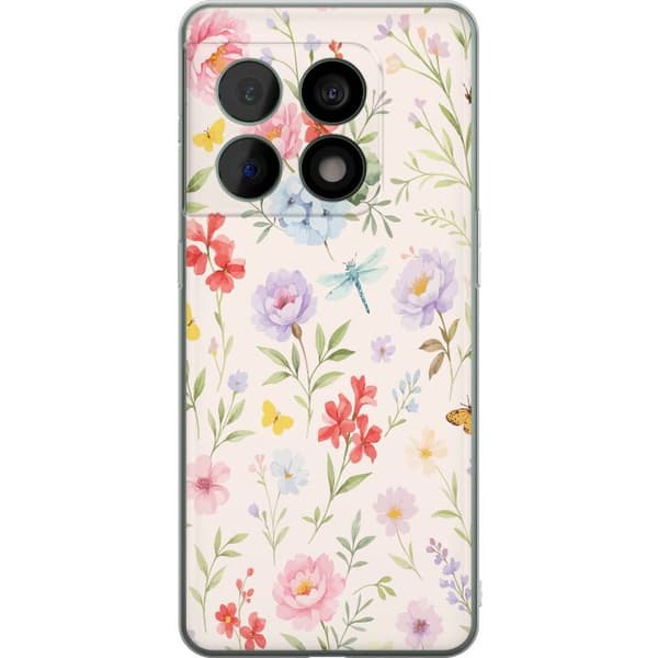 OnePlus 10 Pro Läpinäkyvä kuori Kukat