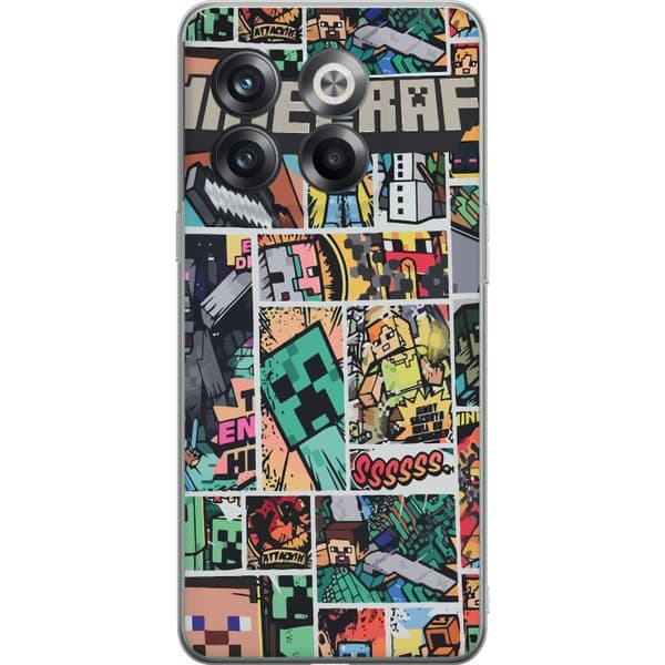 OnePlus 10T Läpinäkyvä kuori Minecraft Taide