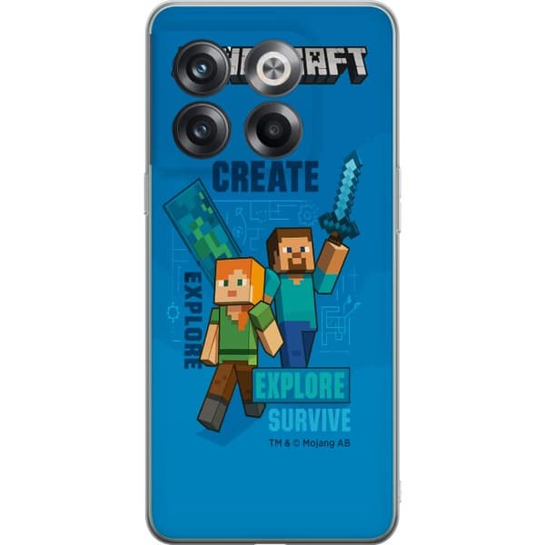 OnePlus 10T Läpinäkyvä kuori Minecraft Luolastot