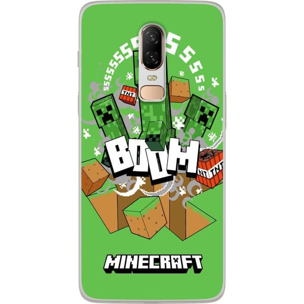 OnePlus 6 Gennemsigtig cover Minecraft Boom