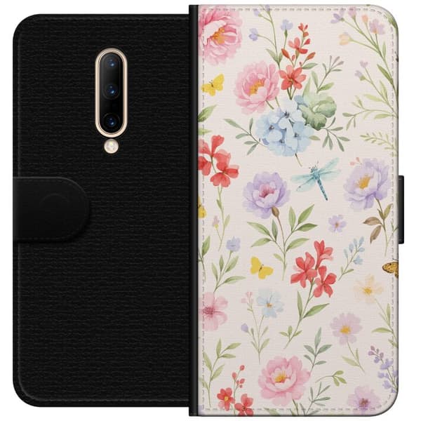 OnePlus 7 Pro Tegnebogsetui Blomster