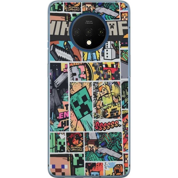 OnePlus 7T Gjennomsiktig deksel Minecraft Kunsthåndverk