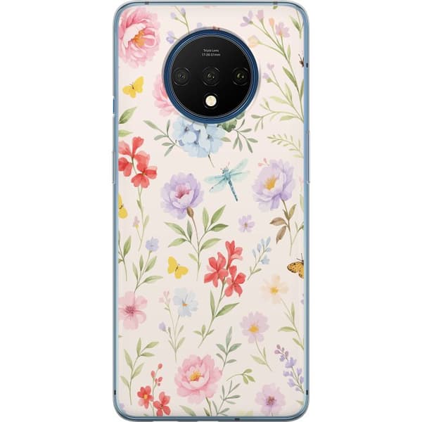 OnePlus 7T Gjennomsiktig deksel Blomster