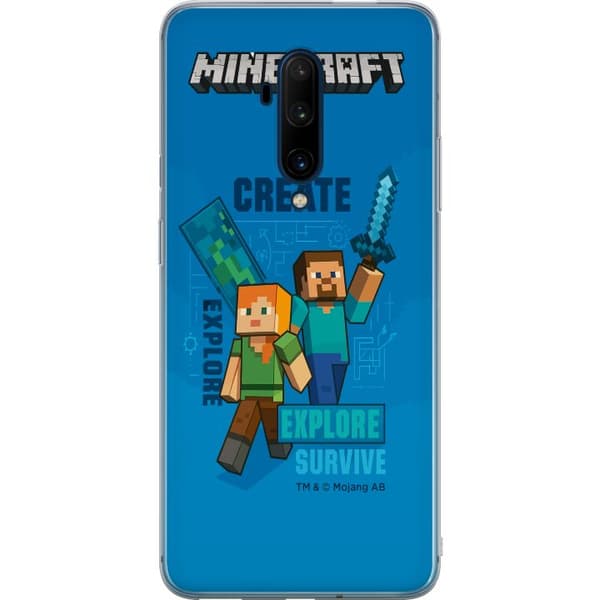 OnePlus 7T Pro Gjennomsiktig deksel Minecraft Grotter