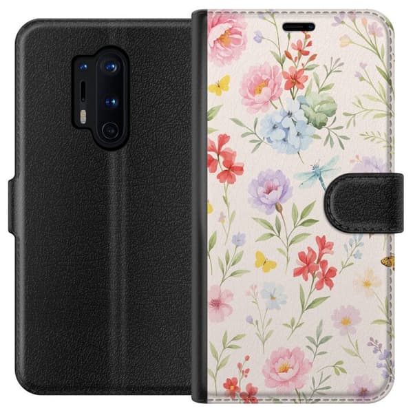OnePlus 8 Pro Lommeboketui Blomster