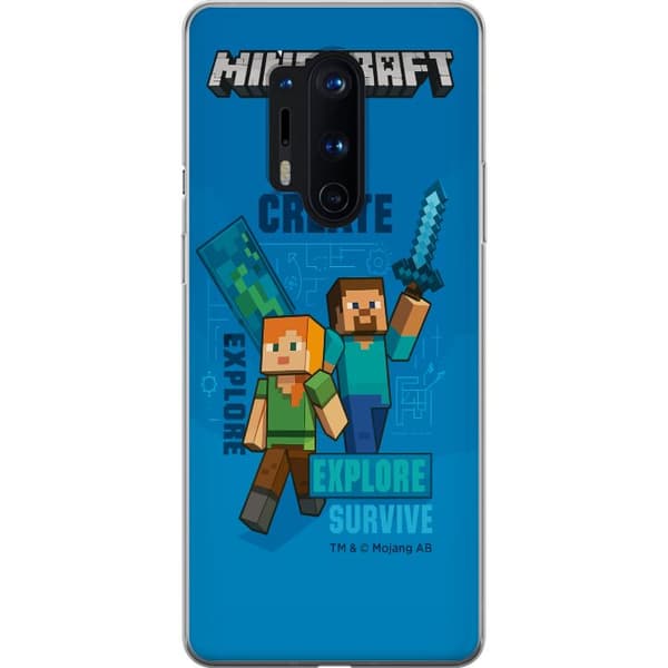 OnePlus 8 Pro Gennemsigtig cover Minecraft Huler